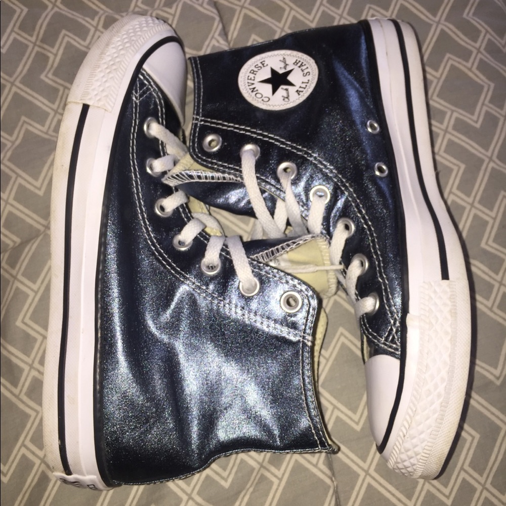 💛Blue Metallic Converse💛